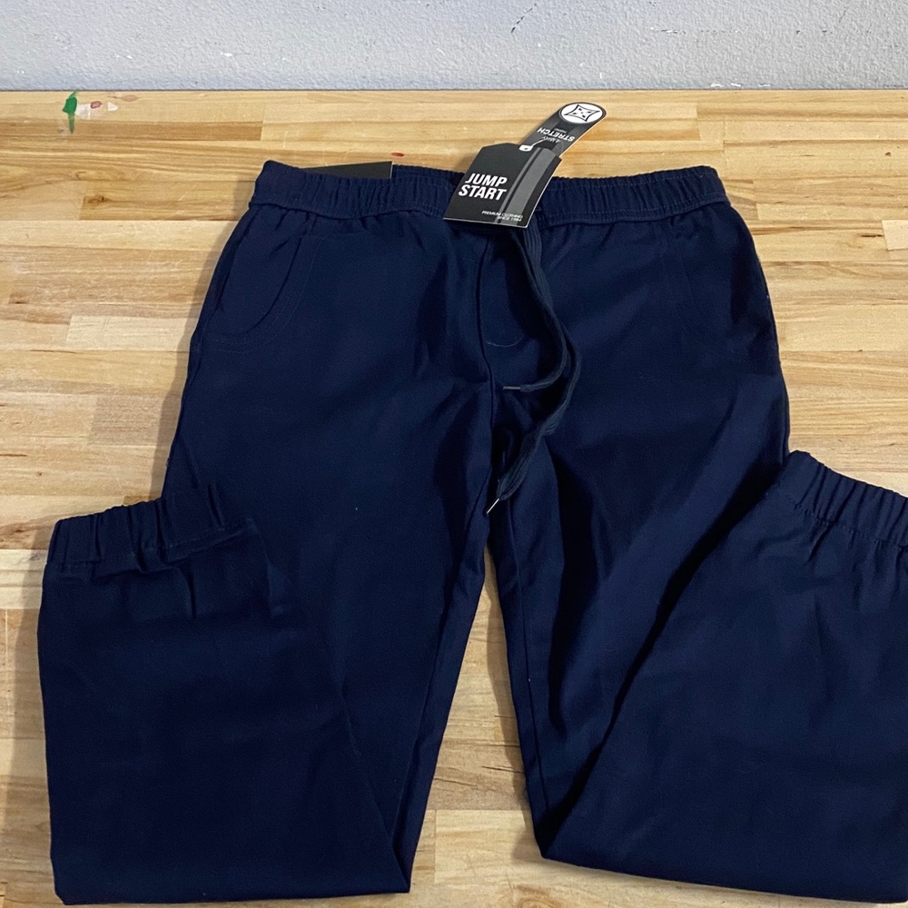Boys jump start Navy Elastic Waist Pants size m 10/12